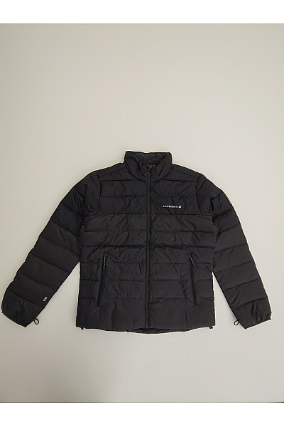 Jack Wolfskin Černá pánská prošívaná zateplená bunda se zipem | Jack Wolfskin | obrázek 2