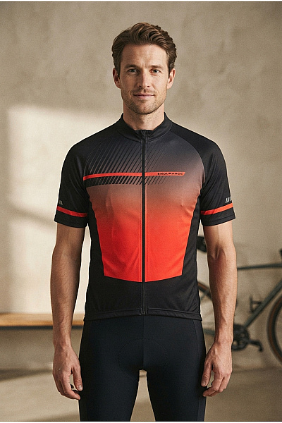 ENDURANCE Pánský Sportovní Cyklistický Dres Na Kolo Se Zipem Vel. XL