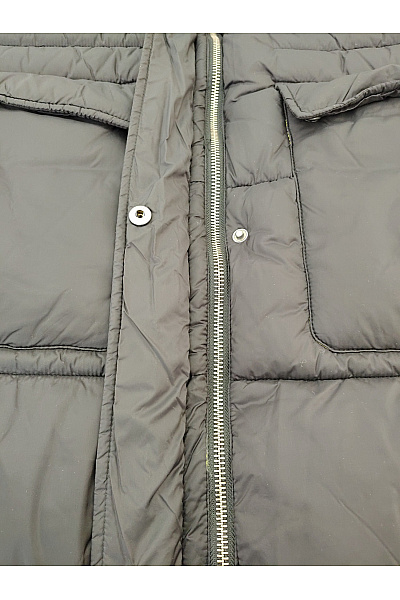 ONLY Černá dlouhá prošívaná zimní bunda s kapucí Vel. M | ONLY | obrázek 6