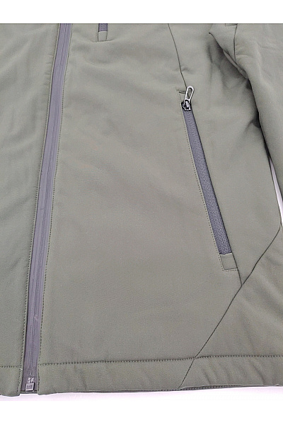 NO EXCESS Pánská khaki softshellová bunda se zipem Velikost L | NO EXCESS | obrázek 4