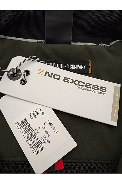 NO EXCESS Pánská khaki softshellová bunda se zipem Velikost L | NO EXCESS | obrázek 6