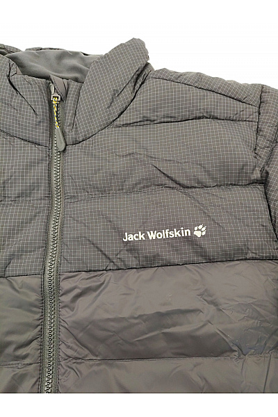 Jack Wolfskin Černá pánská prošívaná zimní bunda se zipem Velikost M | Jack Wolfskin | obrázek 6