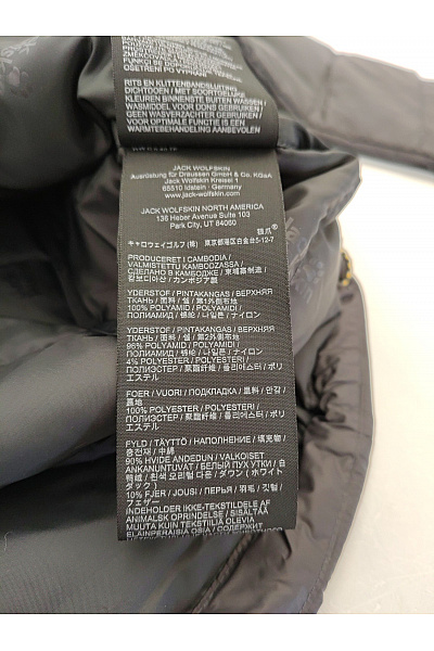 Jack Wolfskin Černá pánská prošívaná zimní bunda se zipem Velikost M | Jack Wolfskin | obrázek 9