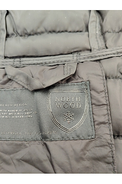 NORTH WOOD Černá dlouhá zimní bunda s kapucí Vel. L | NORTH WOOD | obrázek 10