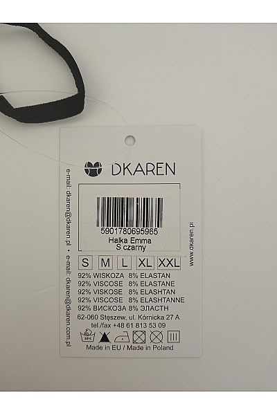 DKAREN Černá dámská noční košilka s krajkou Vel. EU S | DKAREN | obrázek 6