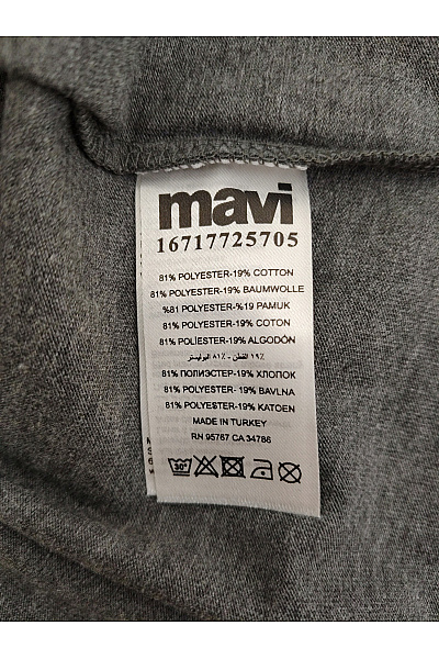 MAVI Šedé dámské tričko s krátkým rukávem a nápisem Vel. XL | MAVI | obrázek 5