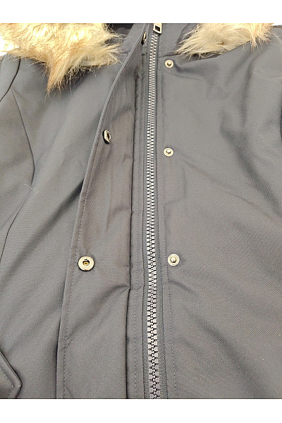 ONLY Černá zimní parka s kapucí a kožešinou Velikost S | ONLY | obrázek 6