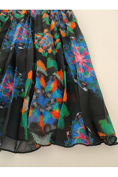 DESIGUAL Barevná plisovaná maxi sukně s potiskem Vel. EU 38 | DESIGUAL | obrázek 3