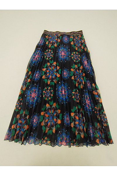 DESIGUAL Barevná plisovaná maxi sukně s potiskem Vel. EU 38 | DESIGUAL | obrázek 8