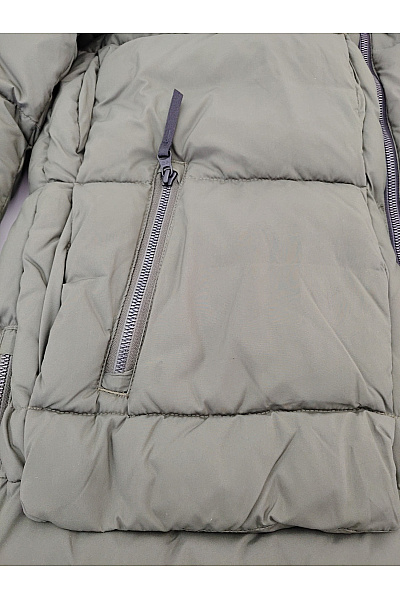 O'NEILL Dámská khaki prošívaná zimní dlouhá bunda s kapucí puffer Velikost L | O'NEILL | obrázek 5
