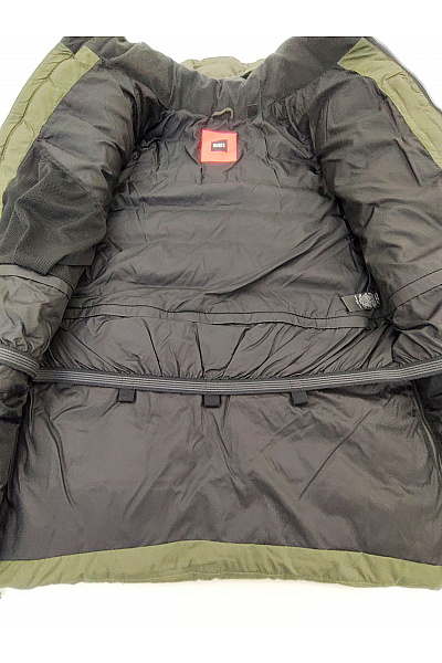 O'NEILL Dámská khaki prošívaná zimní dlouhá bunda s kapucí puffer Velikost L | O'NEILL | obrázek 8