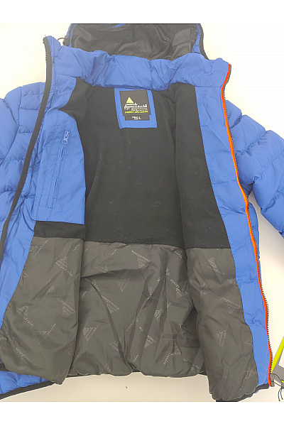 Peak mountain Modrá prošívaná sportovní bunda s kapucí se zipem | peak mountain | obrázek 6