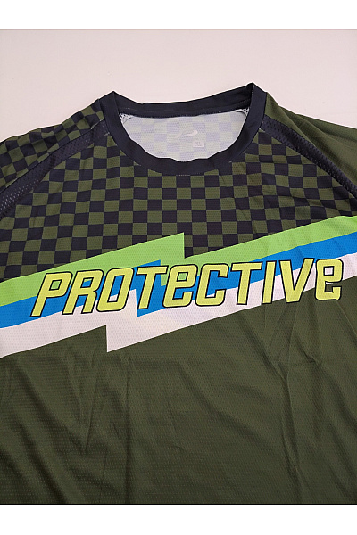 Protective Pánské khaki sportovní tričko s dlouhým rukávem a potiskem Velikost EU XL | protective | obrázek 6