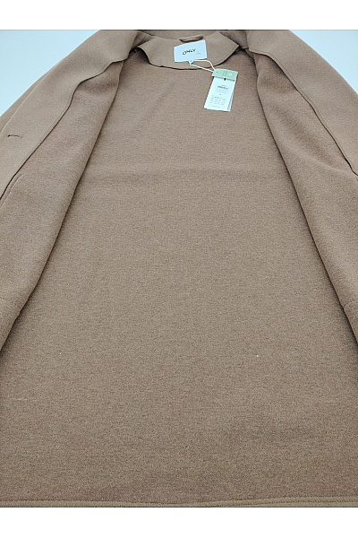 ONLY Hnědý elegantní dlouhý kabát Velikost M | ONLY | obrázek 7
