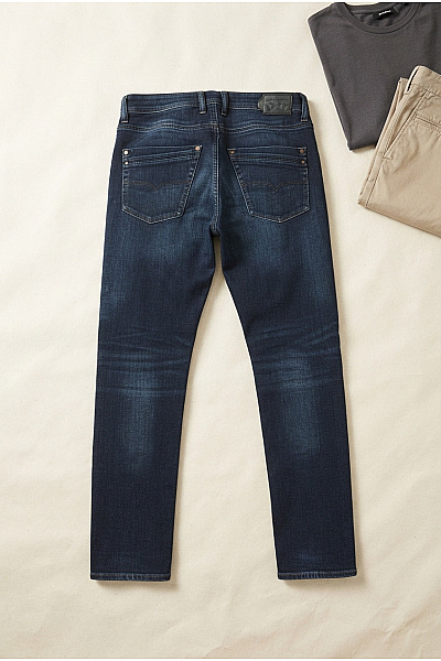 DIESEL Pánské Modré Bavlněné Džíny Slim Fit Vel. W32 - L32