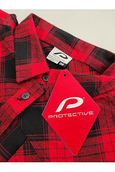 Protective Dámská červená kostkovaná košile s dlouhým rukávem ležérní Vel. 36 | protective | obrázek 8