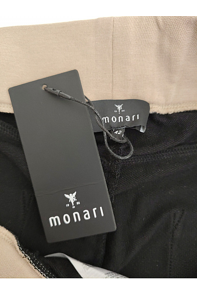 Monari Černé dámské tepláky s potiskem a pružným pasem Vel. DE 42 | monari | obrázek 7