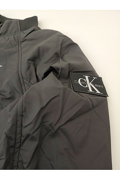 Calvin Klein Pánská černá bomber bunda se zipem přechodová | Calvin Klein | obrázek 4