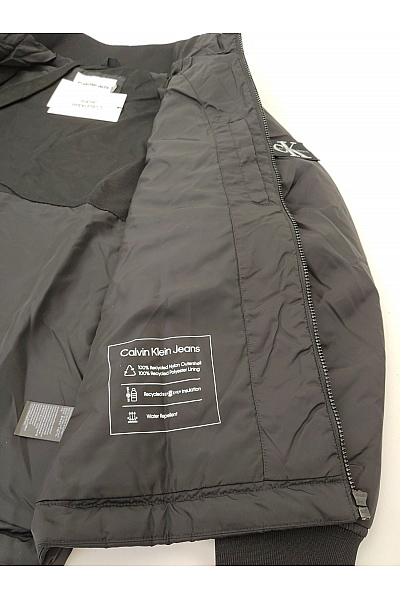 Calvin Klein Pánská černá bomber bunda se zipem přechodová | Calvin Klein | obrázek 8