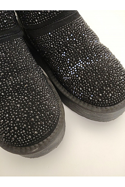 Steve Madden Černé dámské válenky s kamínky na platformě Vel. 38 | Steve Madden | obrázek 6