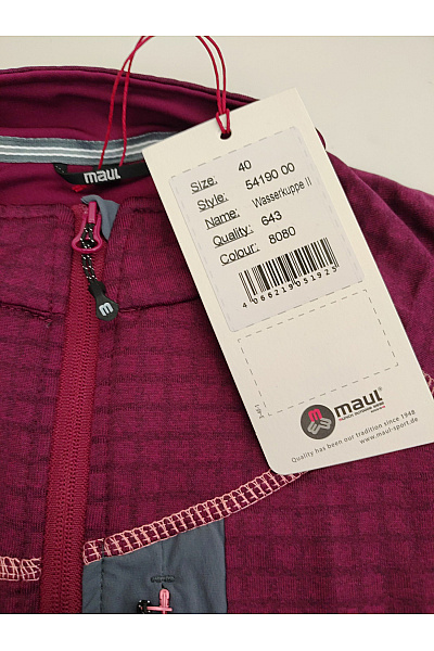 MAUL SPORTS Fialová sportovní funkční mikina na zip s dlouhým rukávem Vel. DE 40 | MAUL SPORTS | obrázek 6