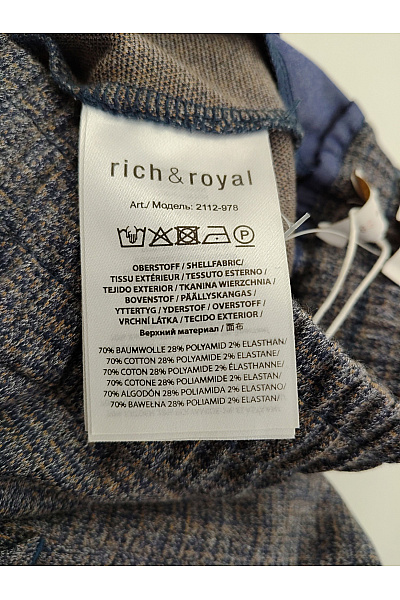 RICH&ROYAL Dámské bavlněné kalhoty s vysokým pasem a širokými nohavicemi Velikost EU 38 | RICH&ROYAL | obrázek 7