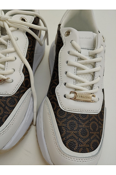 Calvin Klein Dámské tenisky Jacquard Logo Platform Trainers Hnědé | Calvin Klein | obrázek 6