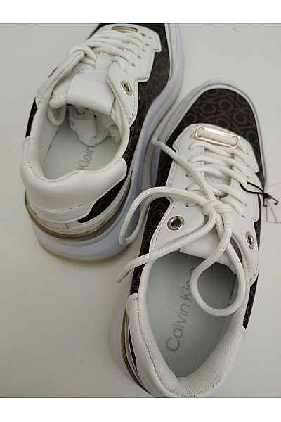 Calvin Klein Dámské tenisky Jacquard Logo Platform Trainers Hnědé | Calvin Klein | obrázek 7
