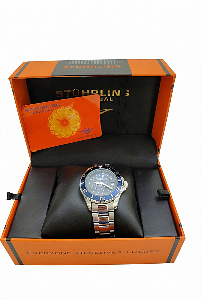Stuhrling Pánské Luxusní Hodinky S Modrým Ciferníkem