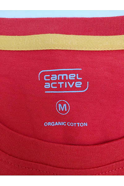 Camel active Pánské červené bavlněné tričko s krátkým rukávem basic Velikost M | camel active | obrázek 5