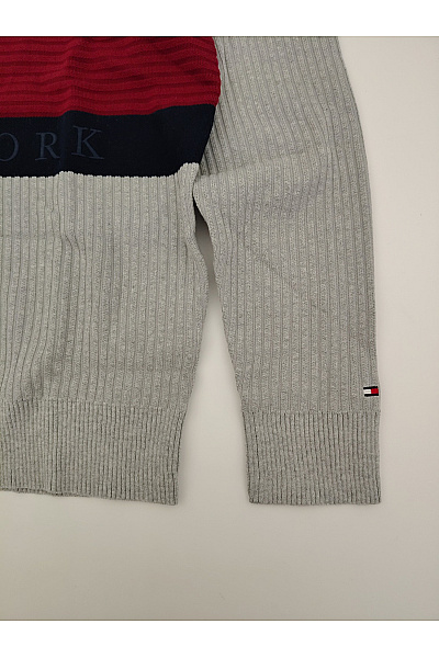TOMMY HILFIGER Šedý pletený žebrovaný pulovr s dlouhým rukávem Vel. EU S | TOMMY HILFIGER | obrázek 3