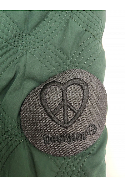 DESIGUAL Zelená prošívaná zimní dlouhá bunda s kapucí Velikost EU 36 | DESIGUAL | obrázek 5