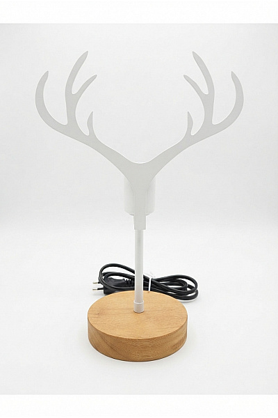 Stolní Lampa Jelení Parohy Bílá