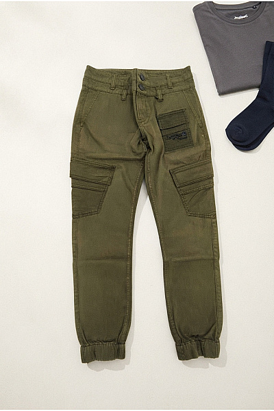 DESIGUAL Pánské Khaki Cargo Džíny Jogger Střih Velikost US 30