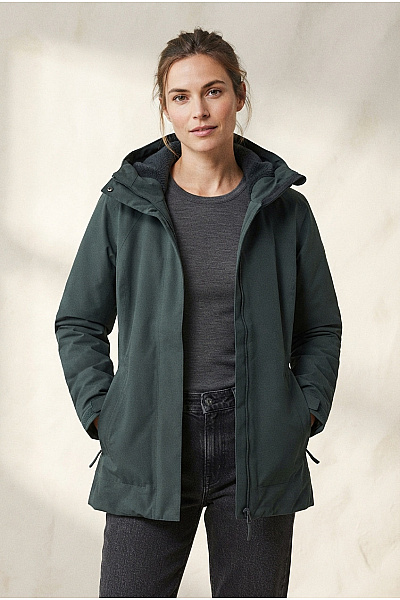 Jack Wolfskin Dámská Khaki Zimní Outdoorová Bunda S Kapucí Velikost S