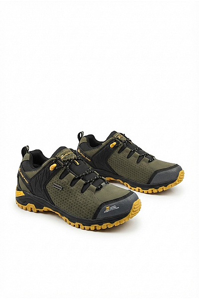 ALPINE PRO Pánské Khaki Trekingové Outdoorové Boty šněrovací Vel. EU 42
