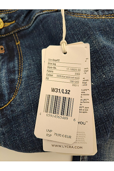 TIMEZONE Pánské modré bavlněné džíny skinny fit Velikost W31/L32 | TIMEZONE | obrázek 10