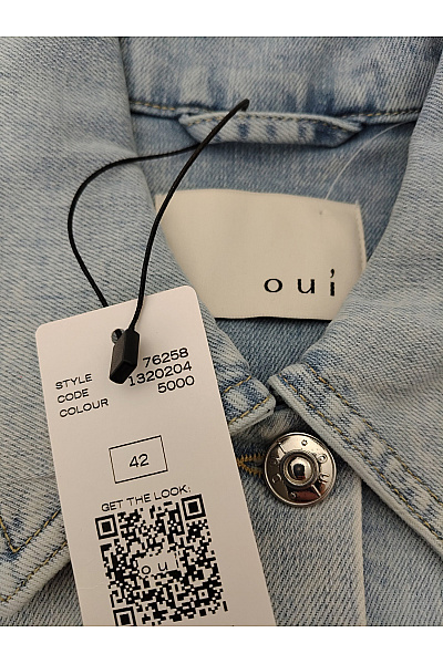 Oui Dámská džínová vesta bez rukávů krátká | oui | obrázek 7