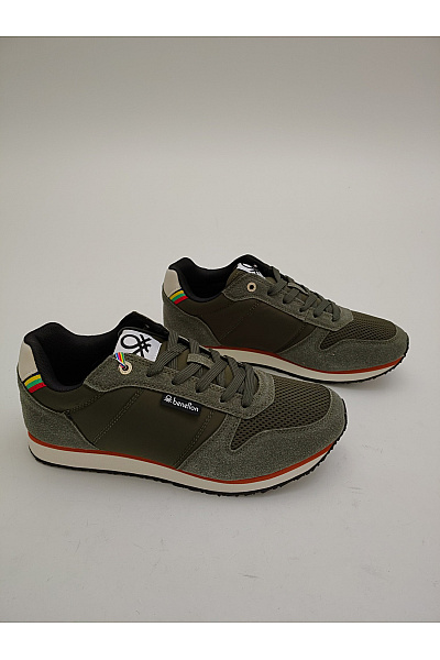 BENETTON tenisky United Colors of Rainbow-Dyed Low-Top Lace-Up Shoes Khaki Vel. EU 41 | BENETTON | obrázek 2