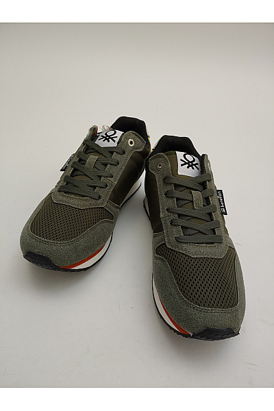 BENETTON tenisky United Colors of Rainbow-Dyed Low-Top Lace-Up Shoes Khaki Vel. EU 41 | BENETTON | obrázek 3