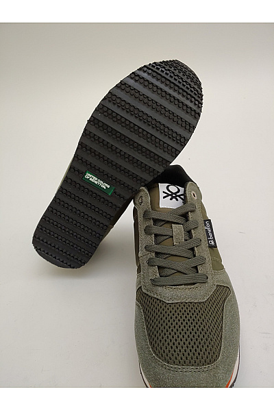 BENETTON tenisky United Colors of Rainbow-Dyed Low-Top Lace-Up Shoes Khaki Vel. EU 41 | BENETTON | obrázek 5