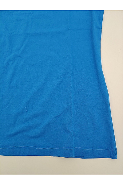 TOMMY HILFIGER Dámské modré bavlněné tričko s krátkým rukávem basic Vel. XL | TOMMY HILFIGER | obrázek 4
