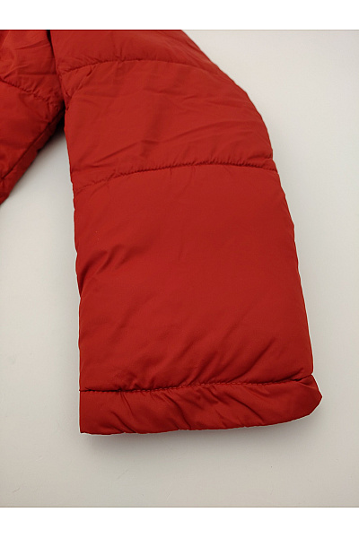 DreiMaster Červená dlouhá prošívaná zimní bunda s kapucí Vel. XL | DreiMaster | obrázek 4
