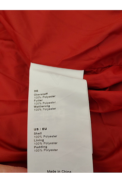 DreiMaster Červená dlouhá prošívaná zimní bunda s kapucí Vel. XL | DreiMaster | obrázek 9