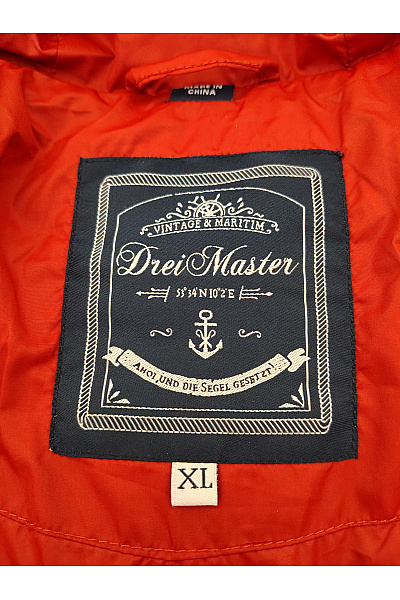 DreiMaster Červená dlouhá prošívaná zimní bunda s kapucí Vel. XL | DreiMaster | obrázek 11