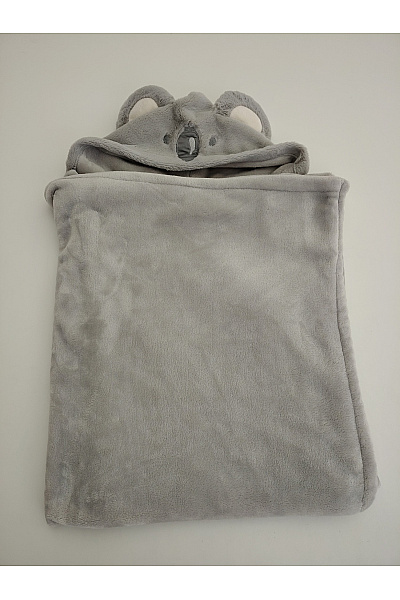 Šedá dětská deka s kapucí koala | Unimoda | obrázek 2
