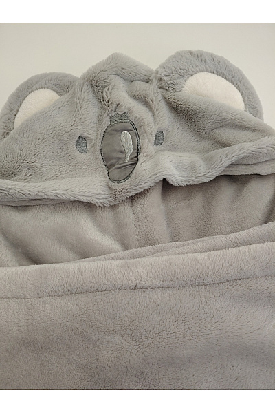 Šedá dětská deka s kapucí koala | Unimoda | obrázek 3