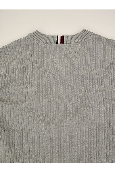 TOMMY HILFIGER Šedý pletený žebrovaný pulovr přes hlavu Vel. S | TOMMY HILFIGER | obrázek 6