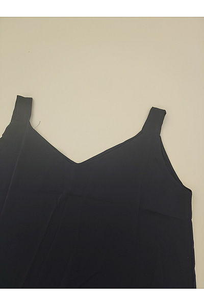 Černé dámské tílko s výstřihem do V bez rukávů elegantní Velikost XXL | Unimoda | obrázek 3