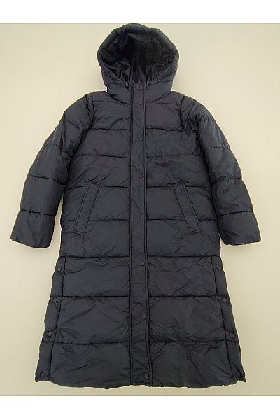 ONLY Černá dlouhá prošívaná zimní bunda s kapucí puffer Velikost S | ONLY | obrázek 2